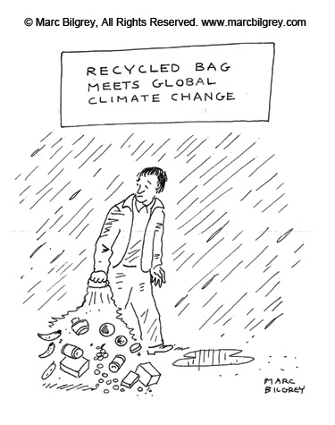 recycled bag meets global climate change