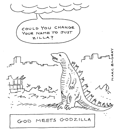 God meets Godzilla
