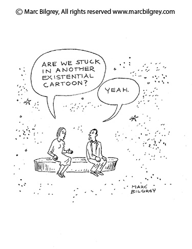 stuck in another existential cartoon